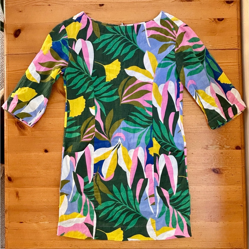 🌼 Boden 100% linen shift dress with pockets, excellent condition, 2P.